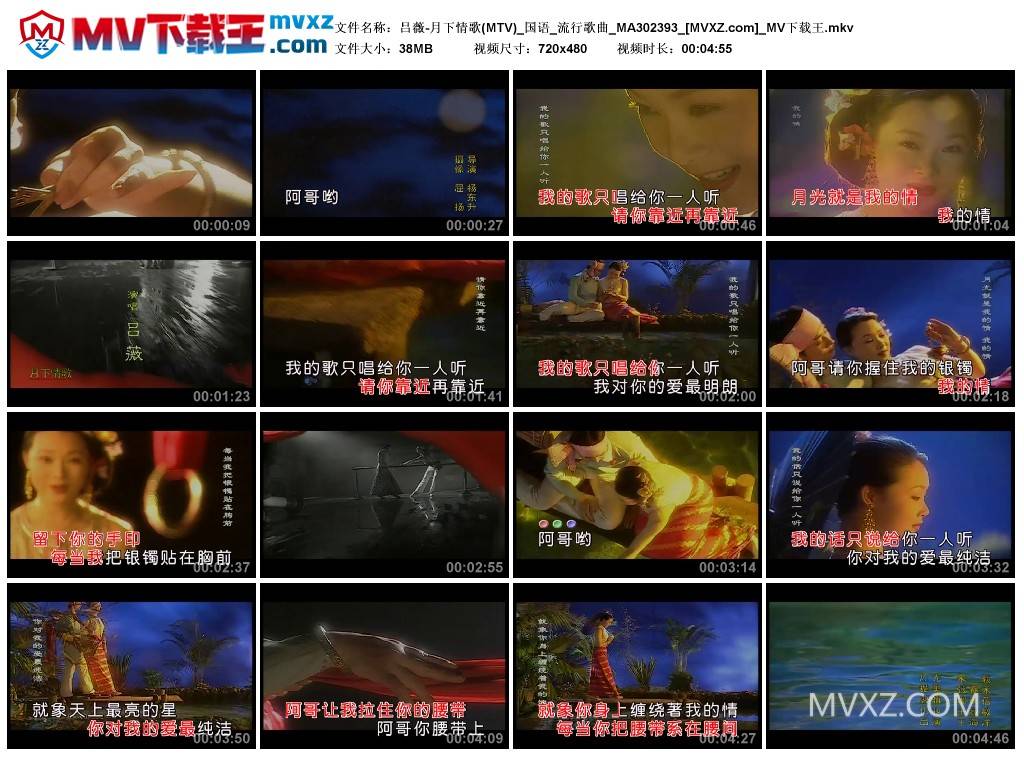 吕薇-月下情歌(MTV)_国语_流行歌曲_MA302393